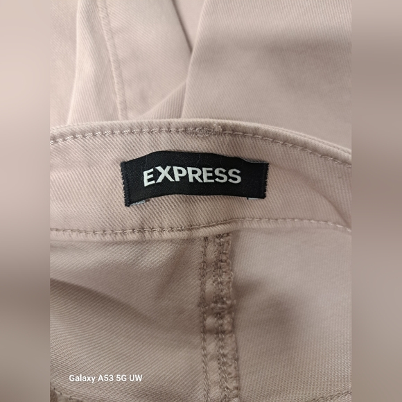Express Skinny Jeans 34 X 30  Zipper Fly Five Pocket Pale Blush Color - Picture 4 of 8